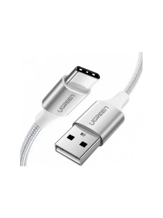 Кабель UGREEN US288 USB-A 2.0 to USB-C Cable Nickel Plating Aluminum Braid 1.5m (White)