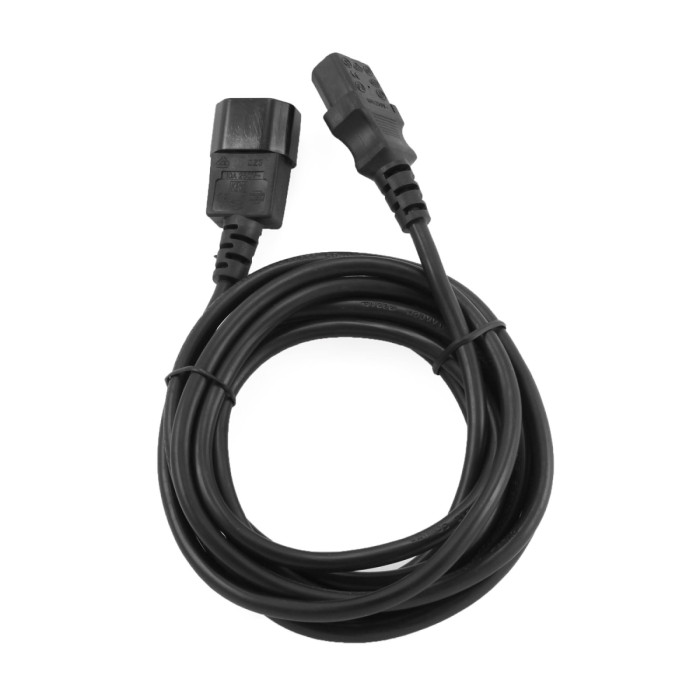 Cable power, Cablexpert PC-189-VDE-5M, C13 - C14, системный блок/монитор - ИБП, 5м,  black