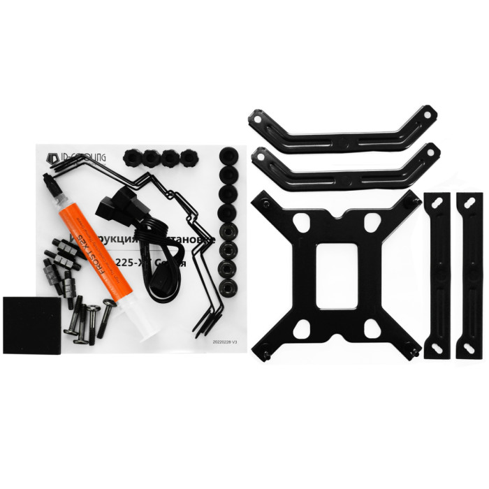 Cooler ID-Cooling, for S1700/1200/115x/2066/2011/AMD SE-225-XT BLACK V2, 220W, 700-1800rpm, 4pin