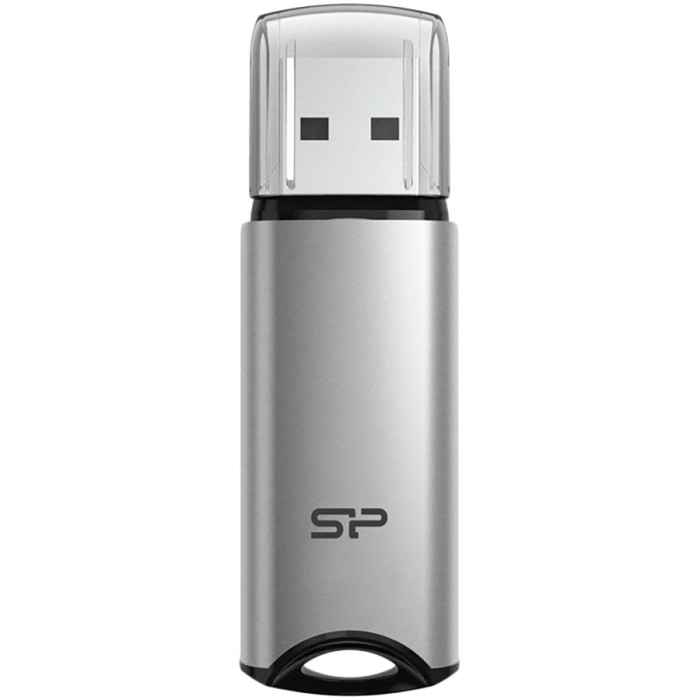 Silicon Power Marvel - M02 64GB Pendrive USB 3.2 Gen 1 Silver, Built-in straphole, Aluminum housing