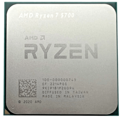 Процессор AMD Ryzen 7 5700 3,7Гц (4,6ГГц Turbo) AM4 8/16  4MB L2 16MB L3 65W AM4 OEM 100-000000743