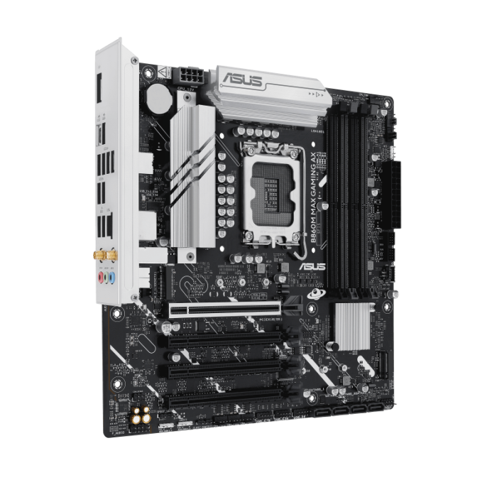 Материнская плата ASUS B860M MAX GAMING AX, LGA1851 B860 4xDDR5 4xSATA 3xM.2 DP USB-C mATX