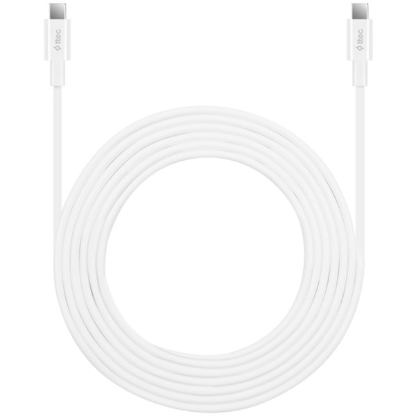 ttec Type-C - Type-C 150cm 100W Fast Charge Cable, White