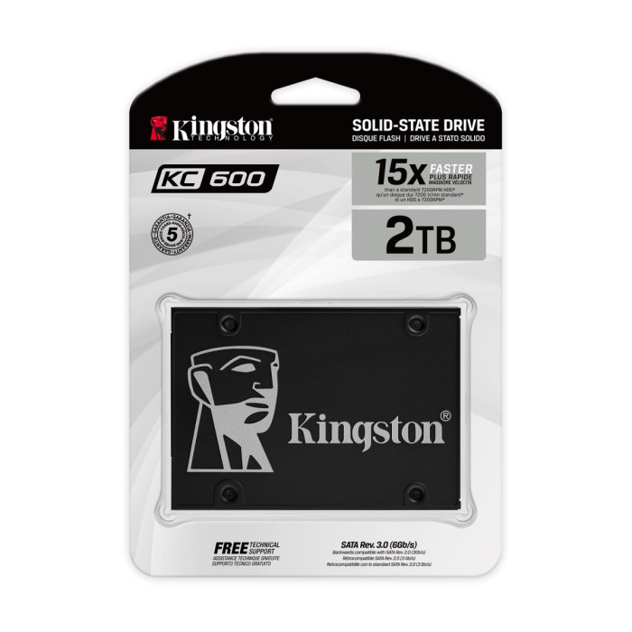 SSD SATA 2 TB Kingston KC600, SKC600/2048G, SATA 6Gb/s