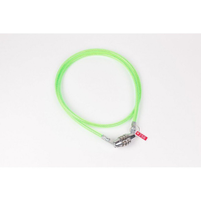 Замок велосипедный кодовый 3-х значный(Ø троса-6мм,L троса-920мм) 49983 P005K