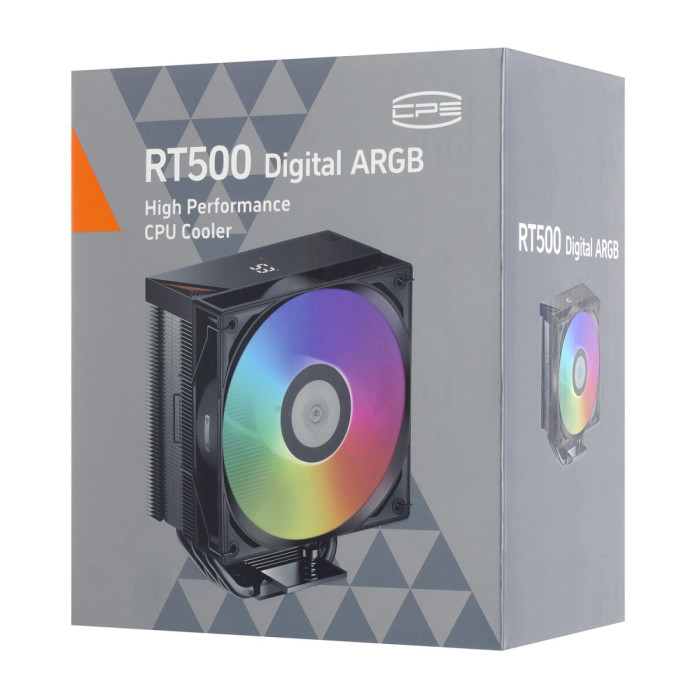 Cooler PCCooler, for S1700/1200/115x/AMD, RT500 Digital ARGB BK, 2200 rpm, 240W