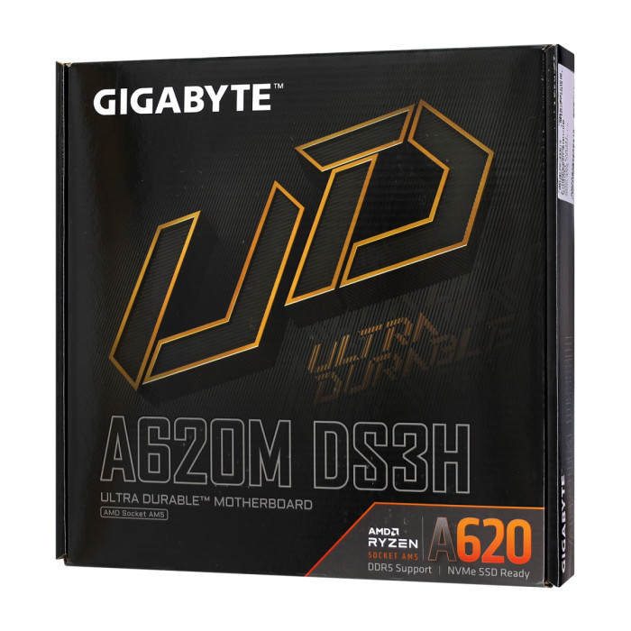 MB Socket AM5, MATX, AMD A620 (VGA+DP+HDMI) Gigabyte A620M DS3H, 4DDR5, PCIx16,PCIx1