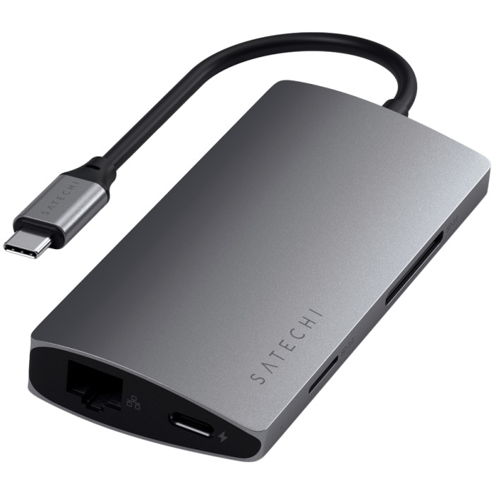 SATECHI Type-C Multi-Port Adapter 4K with Ethernet V2 Space Gray
