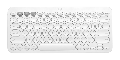 Клавиатура беспроводная Logitech K380 (OFFWHITE, Multi-Device, Bluetooth Classic (3.0), 2 батарейки типа ААА) (M/N: Y-R0056)