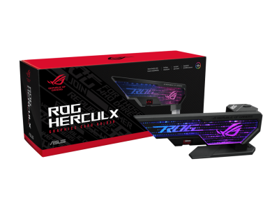 Вертикальный держатель Видеокарты ASUS XH01 ROG HERCULX 3-pin ARGB Black