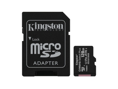 MemoryCard microSDXC 128GB, Kingston SDCS2/128GB, Class 10, + adapter SD
