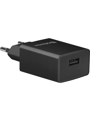 Зарядное устройство сетевое Defender EPA-10, 1хUSB, 5V/2.1А, черный