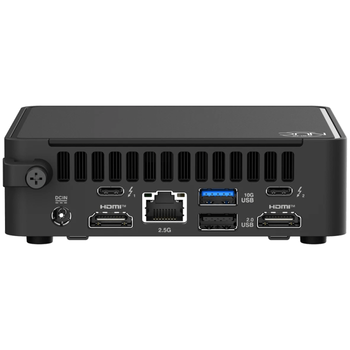 ASUS NUC 15 PRO/RNUC15CRKU500002/Ultra 5 225H 28W/Intel Arc graphics/no RAM/no Storage/Intel Wi-Fi 7 BE201/USB Total - 7/4 USB Type-A/3 USB Type-C (1x USB3.2 + 2x TB4)/2x HDMI 2.1/Support Displays - 4x 4K/no OS/EU Cord/Kit (L6)/Slim/EAN:4711387949856