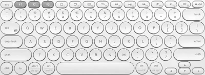 LOGITECH K380 Multi-Device Bluetooth Keyboard - OFF-WHITE - RUS