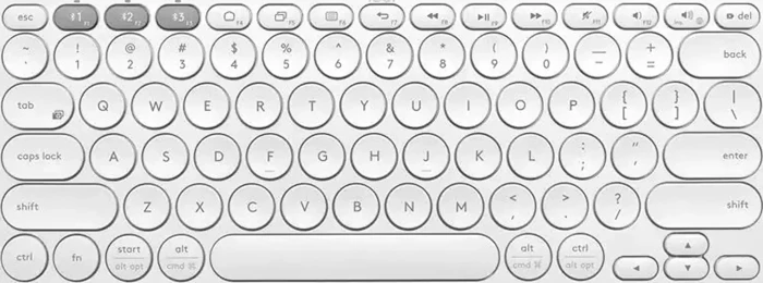 LOGITECH K380 Multi-Device Bluetooth Keyboard - OFF-WHITE - RUS