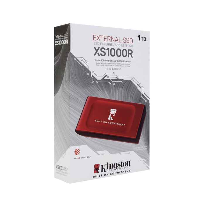 SSD USB 1TB  Kingston, SXS1000R/1000GA, USB 3.2 Gen 2 Type C , Red