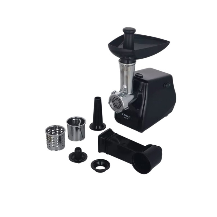 Мясорубка, Scarlett, SC-MG45M26, Мощность 1900 Вт, Реверс, Ножи из нержавеющей стали, Насадки, Цвет черный