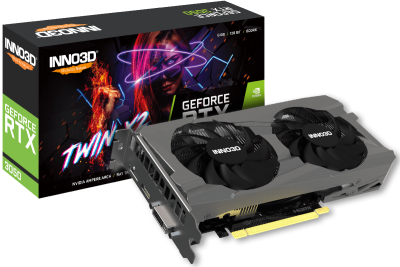 Видеокарта Inno3D GeForce RTX3050 TWIN X2, 6G GDDR6 96-bit HDMI DP DVI N30502-06D6-1711VA60
