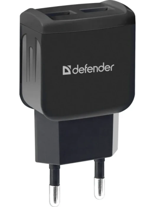 Зарядное устройство сетевое Defender EPA-13, 2xUSB, 5V/2.1А, черный