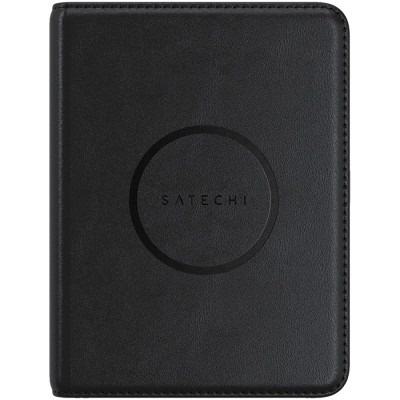 SATECHI Vegan-Leather Passport Cover w/ Find My (Black)
