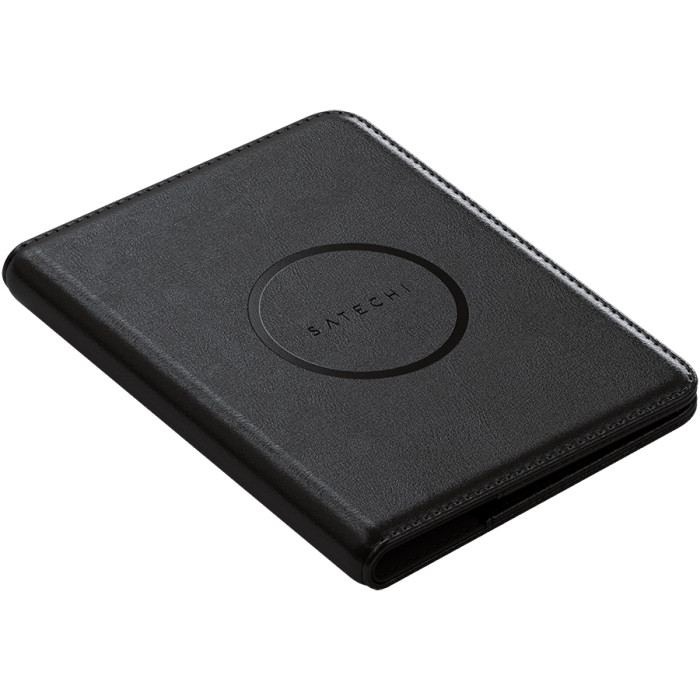 SATECHI Vegan-Leather Passport Cover w/ Find My (Black)
