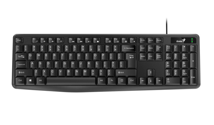 Клавиатура Genius KB-117, 104 кнопки, USB KZ Black, 31310016410