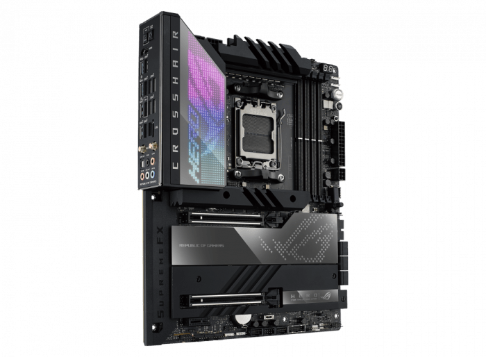 Сист. плата ASUS ROG CROSSHAIR X670E HERO, AM5, 4xDDR5, 2xPCI-E x16 , PCIe x1, 4xM.2, SATA, WIFI6E, BOX