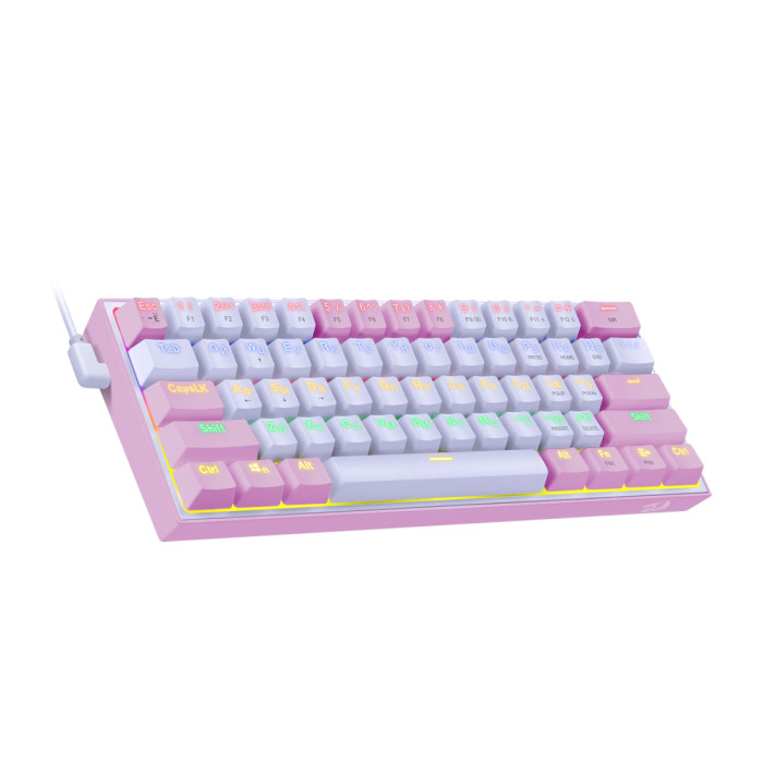 KeyBoard  USB, Redragon Fizz, mechanical, pink, (70672)