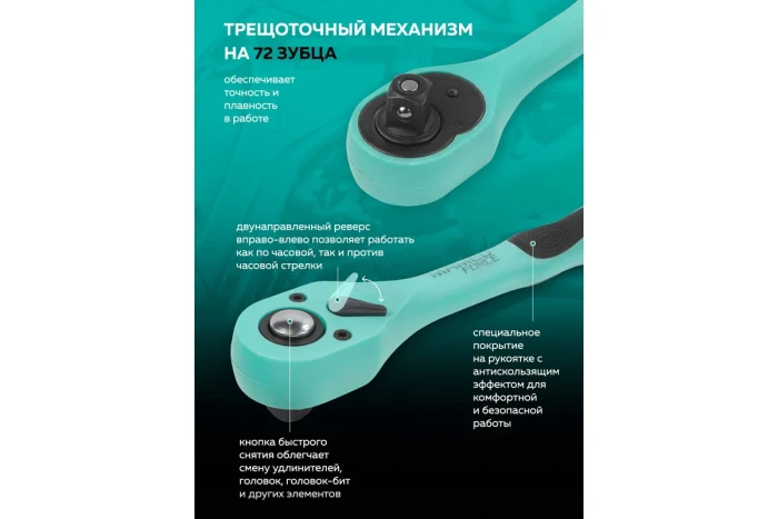 Набор инструментов 142 предмета 1/4" 3/8" 1/2" (6-гр.)(4-32мм) 57363 MF-41421-5