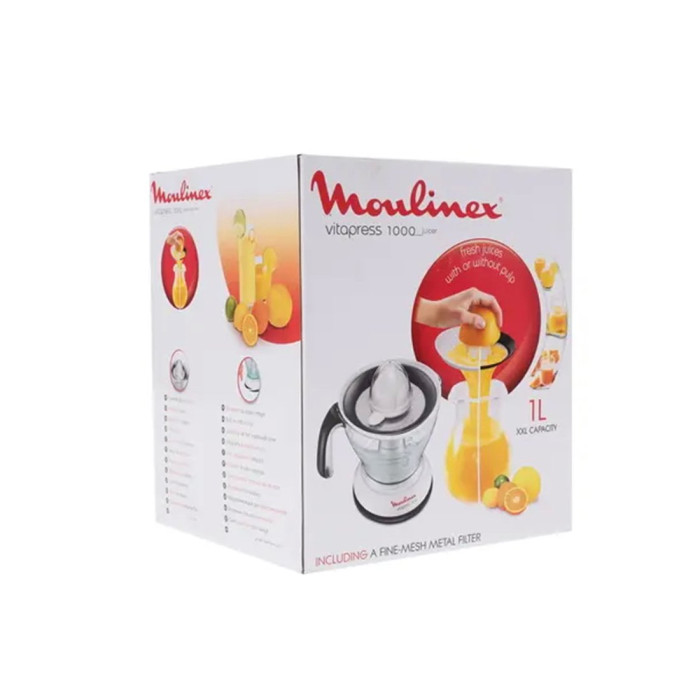 Cоковыжималка цитрусовая, Moulinex, PC302B10, Мощность 25Вт, Объем резервуара для сока 1000мл, Белый