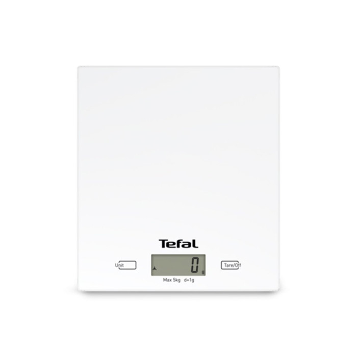 Весы кухонные, Tefal, BC5304V0, Стекло, Максимальный вес 5 кг, Шаг 1 г, Белый