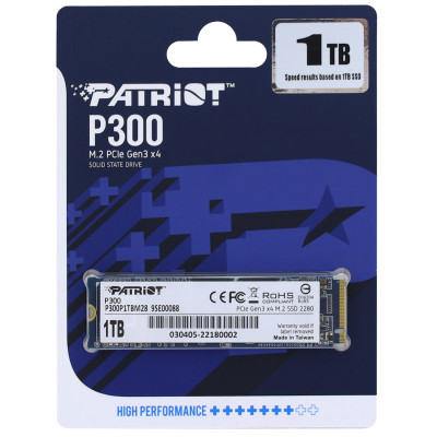 SSD M.2 PCIe 1 TB Patriot P300, P300P1TBM28, PCIe Gen3 x4
