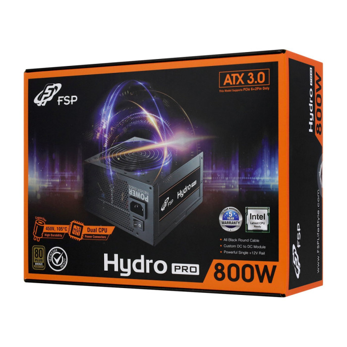 Power supply ATX, FSP Hydro PRO HP2-800 , 800W, 80plus Bronze
