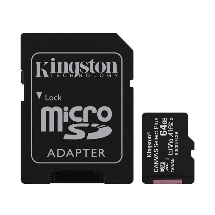MemoryCard microSDXC  64GB, Kingston SDCS2/64GB, Class 10, + adapter SD