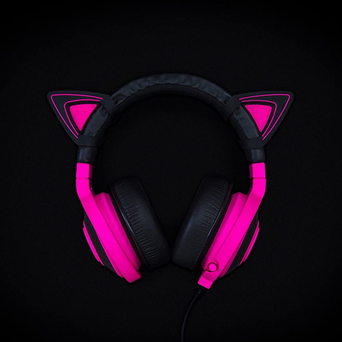 Накладные кошачьи ушки на гарнитуру Razer Kitty Ears for Kraken - Neon Purple