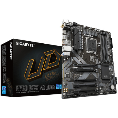 GIGABYTE MB LGA1700  B760 4 x DDR DIMM 2 x M.2  4 x SATA 1 x HDMI port 1 x DisplayPort ATX