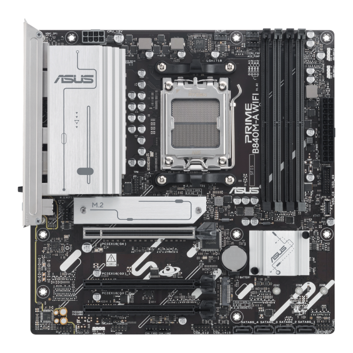 Материнская плата ASUS PRIME B840M-A WIFI AM5 4xDDR5 4xSATA 3xM.2 HDMI 2xDP mATX