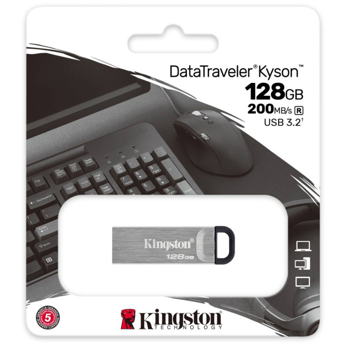 USB flash 128GB Kingston DTKN, DTKN/128GB, USB 3.2, silver