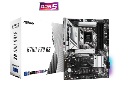 Материнская плата ASRock B760 PRO RS LGA1700 4xDDR5 4xSATA RAID 2xM.2 HDMI DP eDP ATX