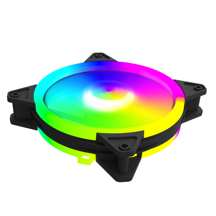 Вентилятор для корпуса Wintek SX-F211-B-12 RGB, 12 см, 4 PIN MOLEX, MAIN, Black (LC Tornado)