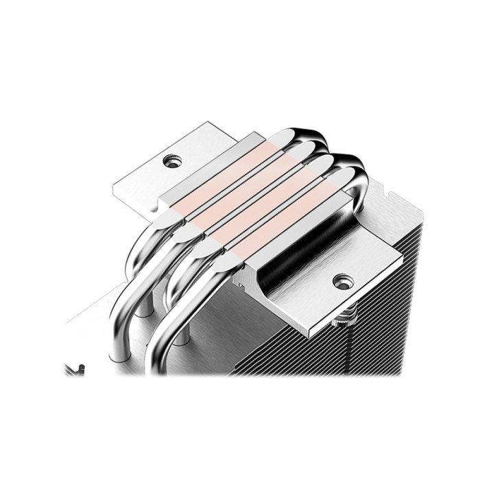 Cooler ID-Cooling, for S1700/1200/115x/AMD, SE-214-XT ARGB WHITE, 180W, 500-1500rpm, 68.2 cfm