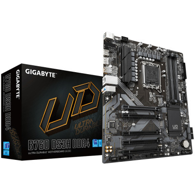 GIGABYTE MB LGA1700, B760, 4xDDR4, DP + HDMI, 5xPCIe x16 4.0, 2xM.2, 4xSATA, GbE LAN, ATX