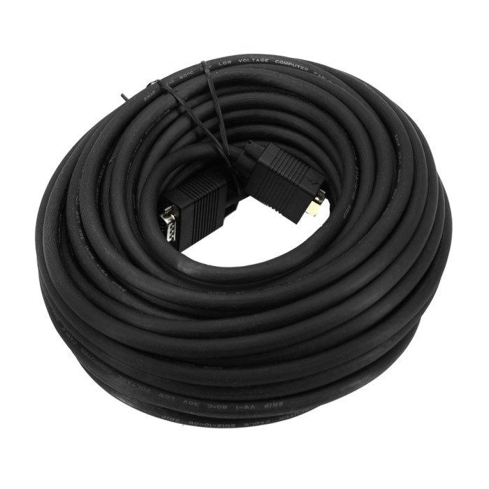Cable SVGA 15m/15f (удлинитель), экранированный, 20м, Ship VG004M/F-20P, black