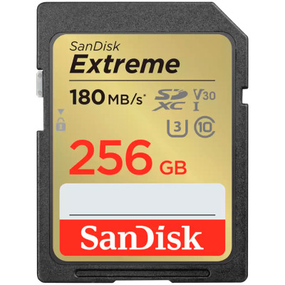SanDisk Extreme PLUS 256GB SDXC Memory Card + 2 years RescuePRO Deluxe up to 190MB/s &amp;amp; 130MB/s Read/Write speeds, UHS-I, Class 10, U3, V30