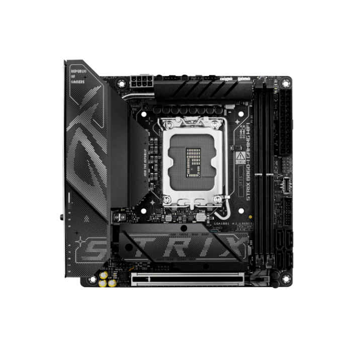 Материнская плата ASUS ROG STRIX B860-I GAMING WIFI, LGA1851 B860 2xDDR5 SATA M.2 HDMI DP USB-C mITX