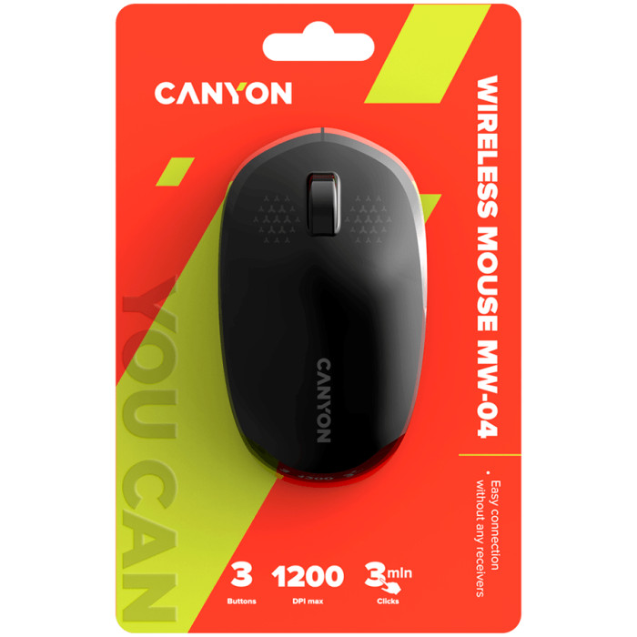 CANYON mouse MW-04 3buttons BT Wireless Black