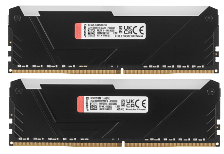 Оперативная память 32GB Kit (2x16Gb) DDR4 3200MHz Kingston FURY Beast RGB CL16 KF432C16BB12AK2/32WP