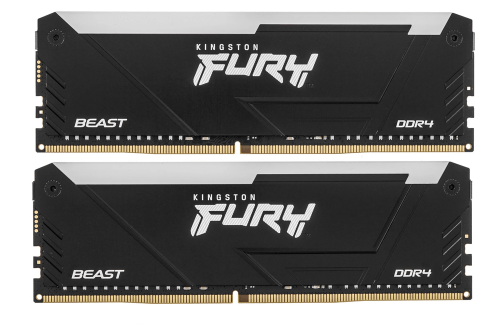 Оперативная память 32GB Kit (2x16Gb) DDR4 3200MHz Kingston FURY Beast RGB CL16 KF432C16BB12AK2/32WP
