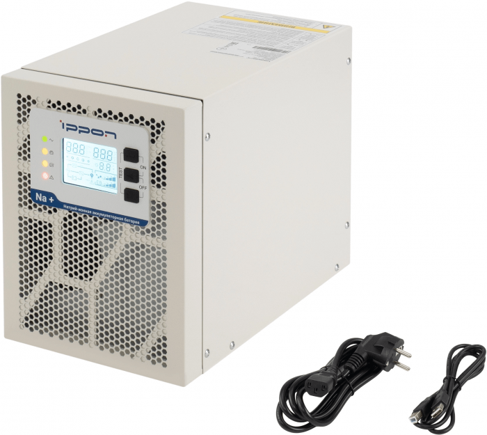 ИБП Ippon Na+ TAE 1000 1000W/Tower online/батарея 12V 4,8Ah*3/USB-B/RS-232/EPO/3 euro роз/ЖК-дисплей/поддержка SNMP/Бел