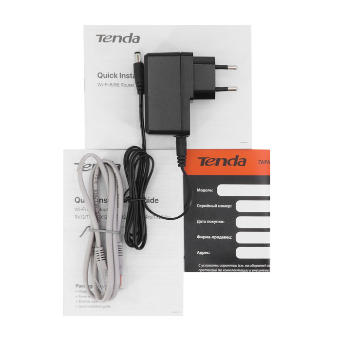 Wireless router, Tenda TX12 PRO, WiFi 6 (AX3000M), (3+1) x 10/100/1000M